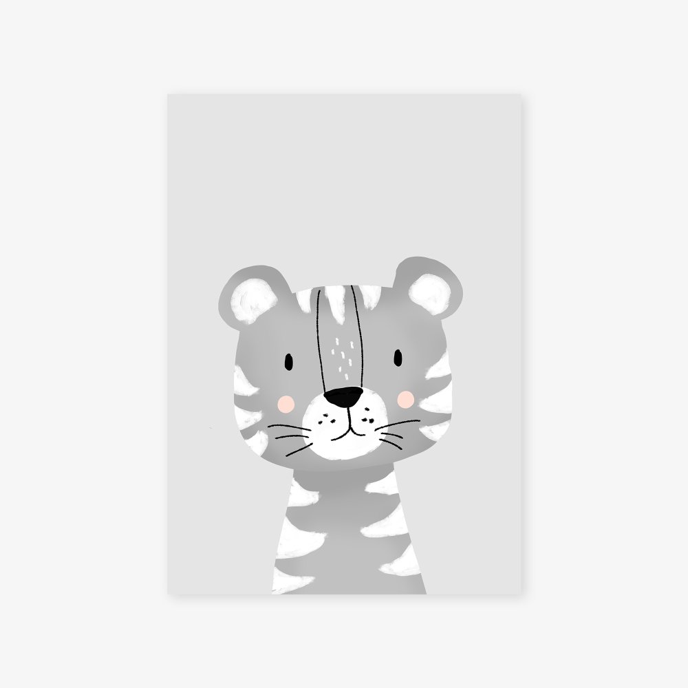 Decoration Chambre Enfant Tigre Cadeau Naissance Bebe Nouveau Ne Affiche Fille Garcon Impression Puericulture Poster Animaux Un Grand Marche