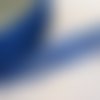 Dentelle coton bleu froncé hauteur 2.5cm identique recto/verso