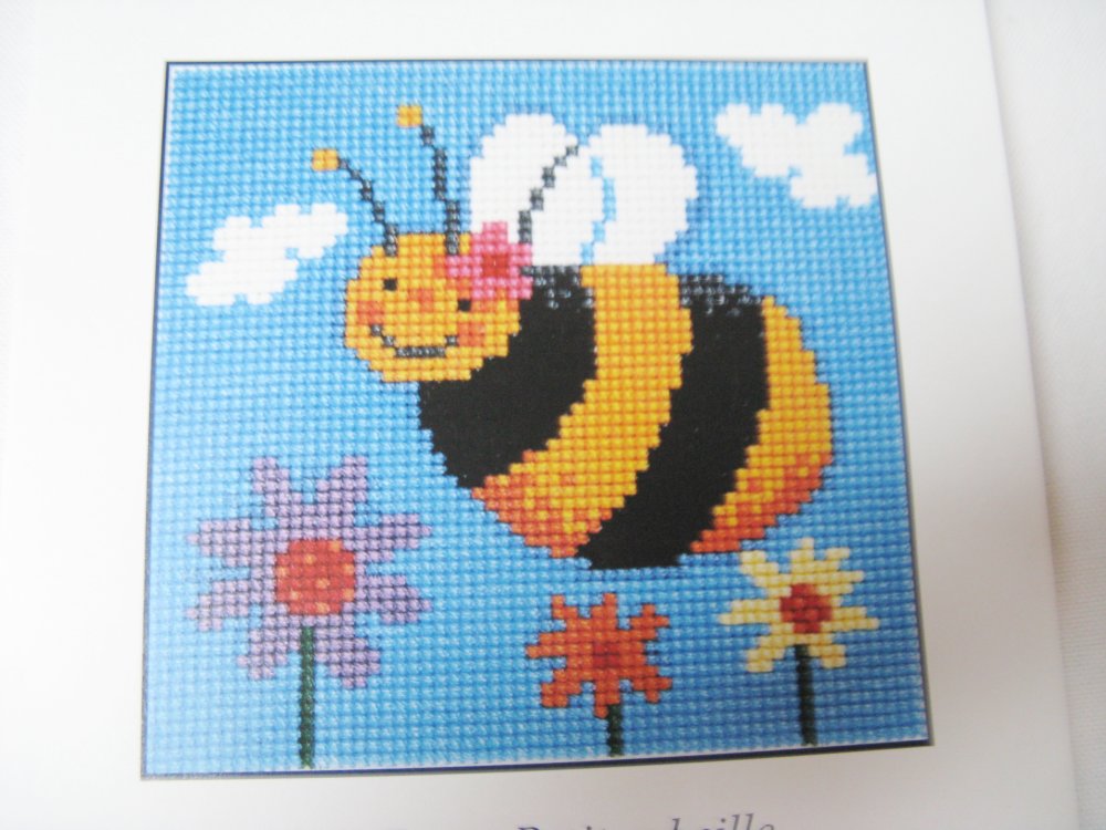 Kit broderie dmc point de croix compté sur toile aïda thème enfant