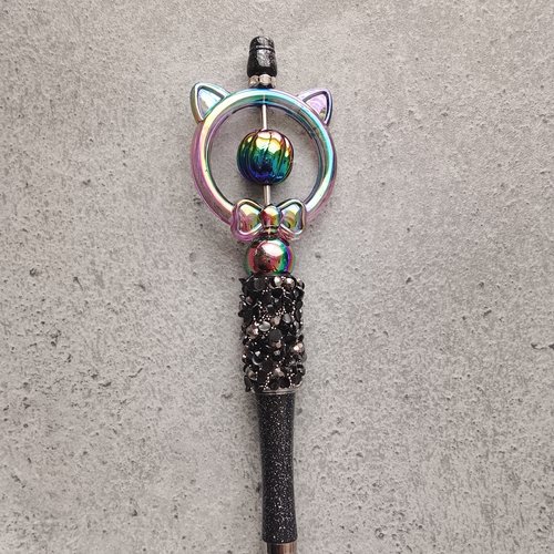 Stylo tête chat noir