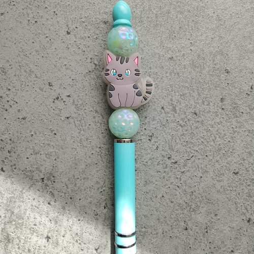 Stylet 2en1chat tigré bleu