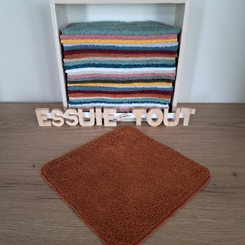 Essuie-tout en tissu eponge - terracotta