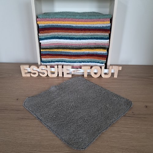 Essuie-tout en tissu eponge - gris foncé