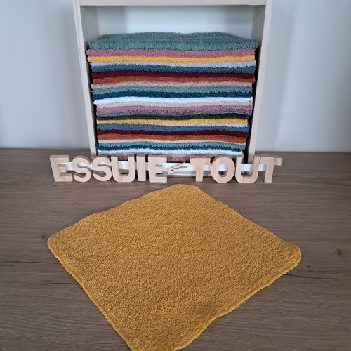 Essuie-tout en tissu eponge - curry