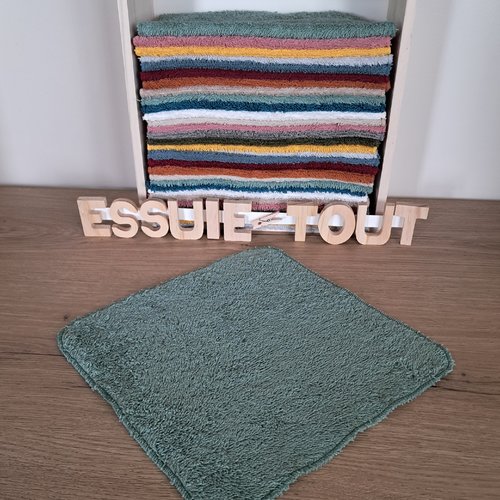 Essuie-tout en tissu eponge - vert roseau
