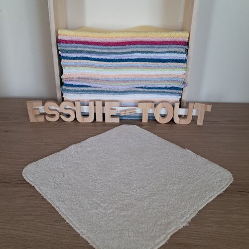 Essuie-tout en tissu micro eponge de bambou - ecru