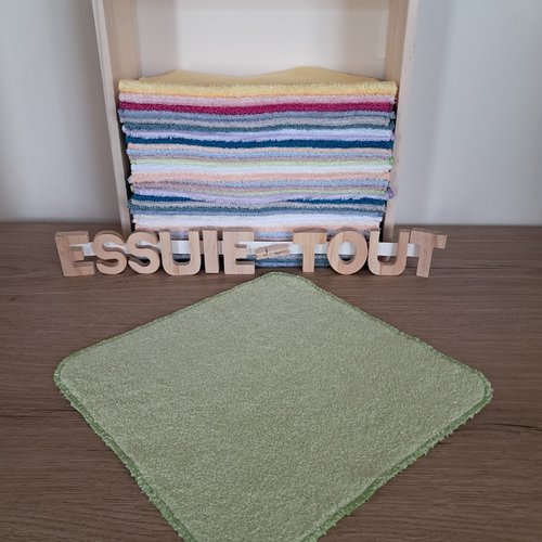 Essuie-tout en tissu micro eponge de bambou - vert anis