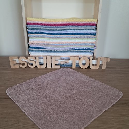 Essuie-tout en tissu micro eponge de bambou - vieux rose
