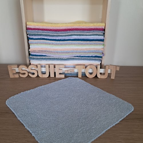 Essuie-tout en tissu micro eponge de bambou - bleu ciel