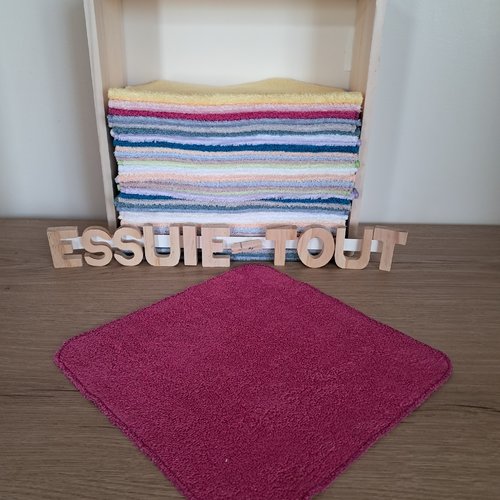 Essuie-tout en tissu micro eponge de bambou - fushia