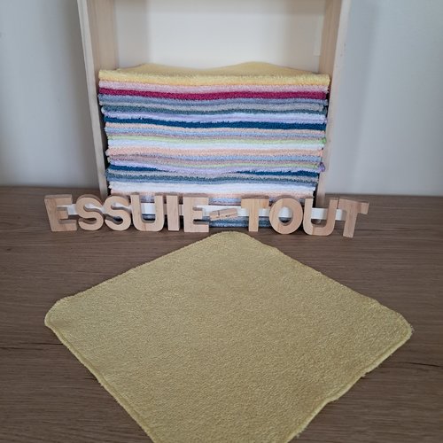 Essuie-tout en tissu micro eponge de bambou - jaune poussin