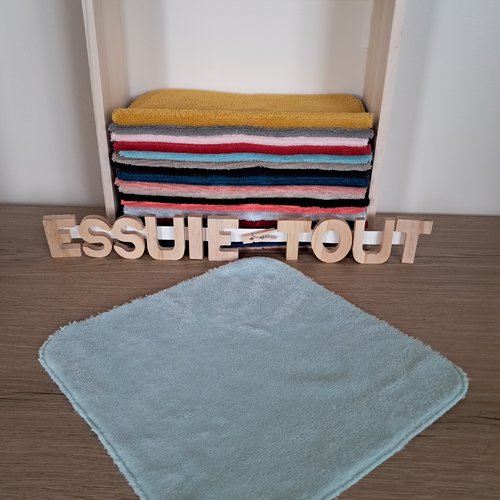 Essuie-tout en tissu micro eponge de bambou douillet - vert d'eau
