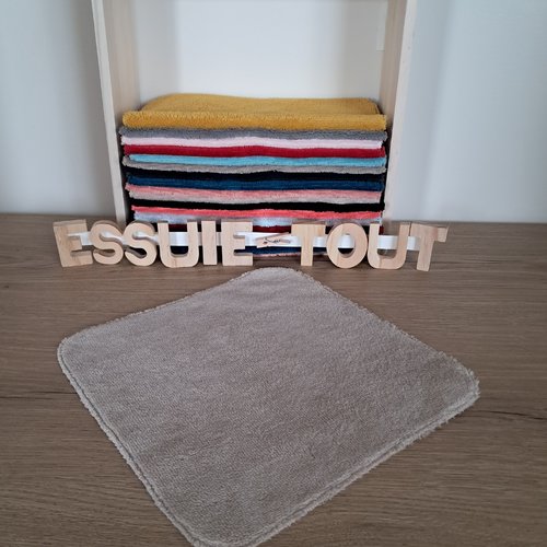 Essuie-tout en tissu micro eponge de bambou douillet - beige clair