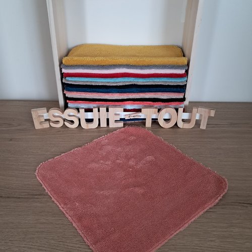 Essuie-tout en tissu micro eponge de bambou douillet - saumon