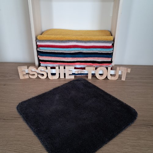 Essuie-tout en tissu micro eponge de bambou douillet - gris anthracite
