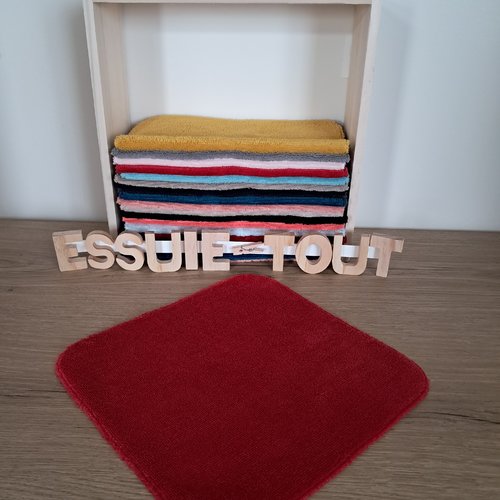 Essuie-tout en tissu micro eponge de bambou douillet - rouge