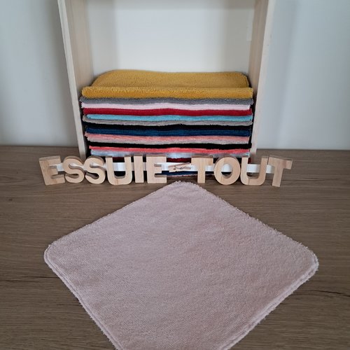 Essuie-tout en tissu micro eponge de bambou douillet - rose clair