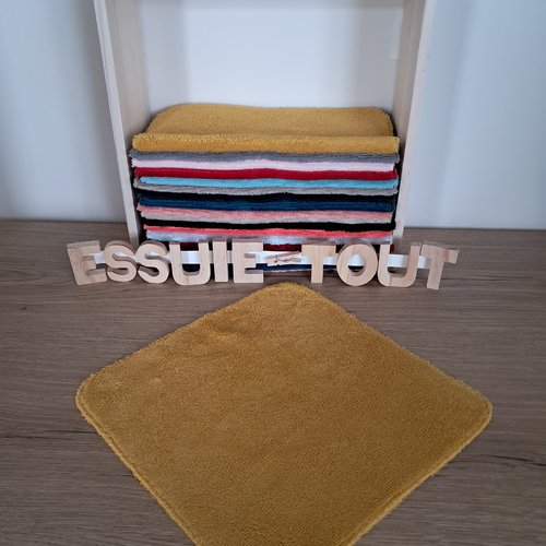 Essuie-tout en tissu micro eponge de bambou douillet - curry