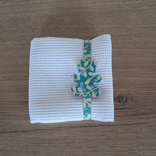 Essuie-mains carré en tissu mini nid d'abeilles 100 % coton - blanc