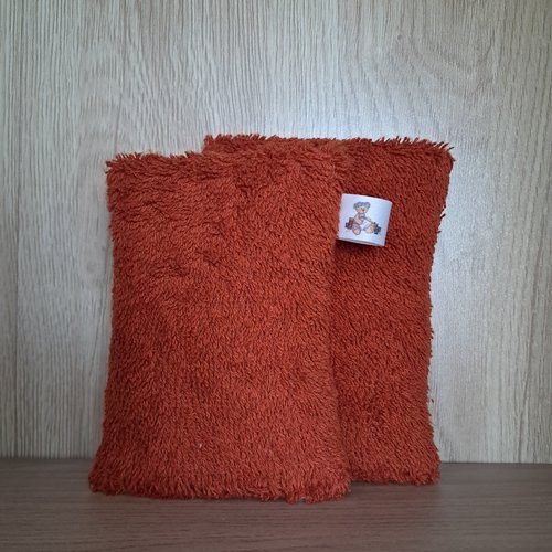 Petits duos eponge vaisselle + eponge multi-usages - terracotta