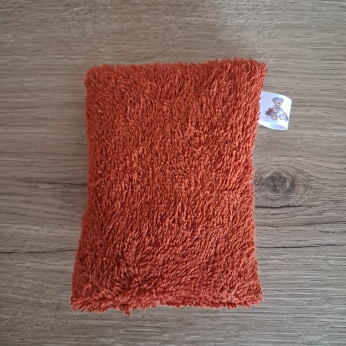 Eponge vaisselle - tissu eponge et mini nid d'abeilles - terracotta/ecru