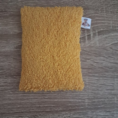 Eponge vaisselle -  tissu eponge et mini nid d'abeilles - curry