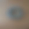 Accessoires de cheveux - chouchou - tissu fleuri / bleu gris