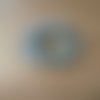 Accessoires de cheveux - chouchou - tissu fleuri / bleu gris