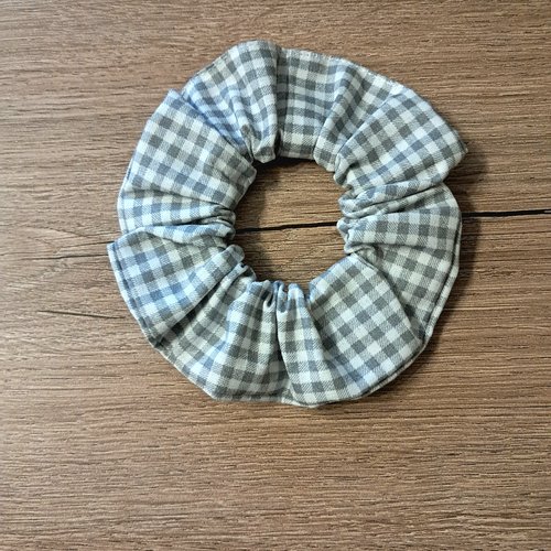 Accessoires de cheveux - chouchou - tissu vichy gris