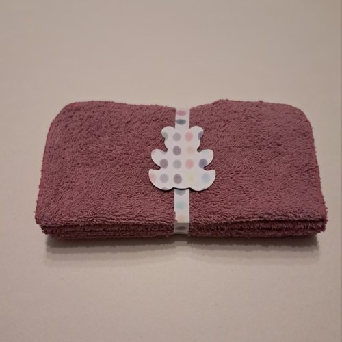 Essuie-tout en tissu eponge - lot de 5 - vieux rose