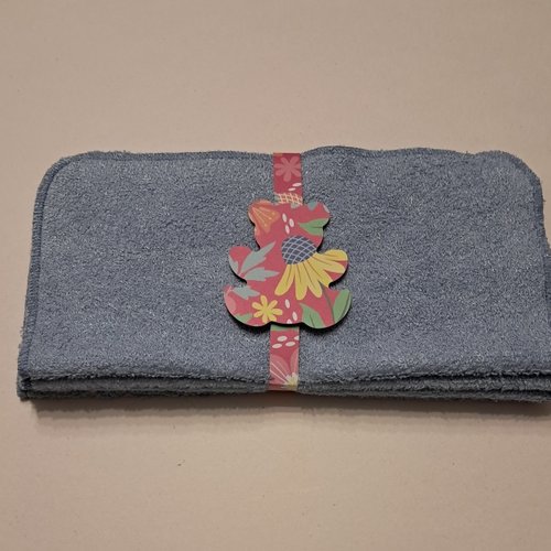 Essuie-tout en tissu micro eponge de bambou - lot de 5 - bleu pigeon