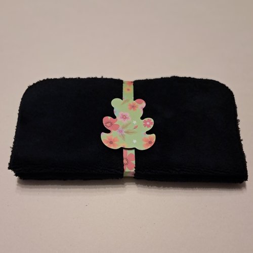 Essuie-tout en tissu micro eponge de bambou douillet -lot de 3 - noir