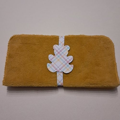 Essuie-tout en tissu micro eponge de bambou douillet - lot de 3 - curry