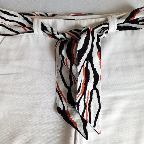 Ceinture, bandeau effet zébré, headband en tissu, ceinture à nouer, ceinture en tissu,