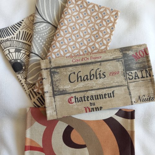 Pochette à  serviette de table en toile enduite