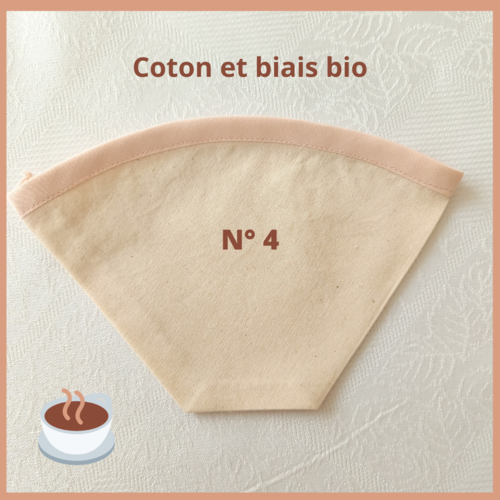 Filtre à café en coton bio et biais bio