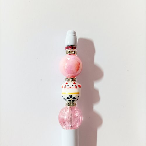 Stylo chat chinois blanc
