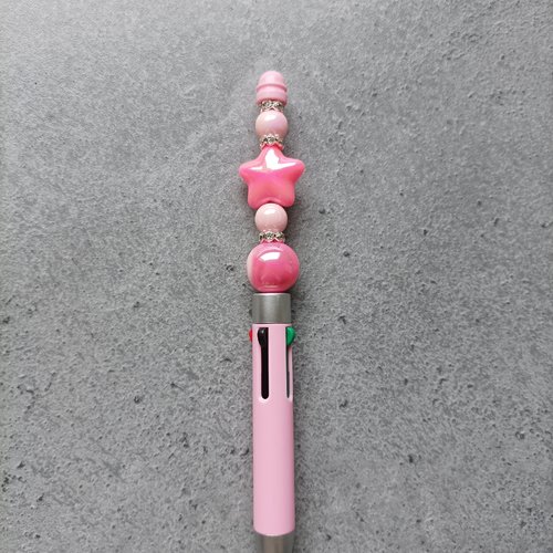 Stylo étoile rose