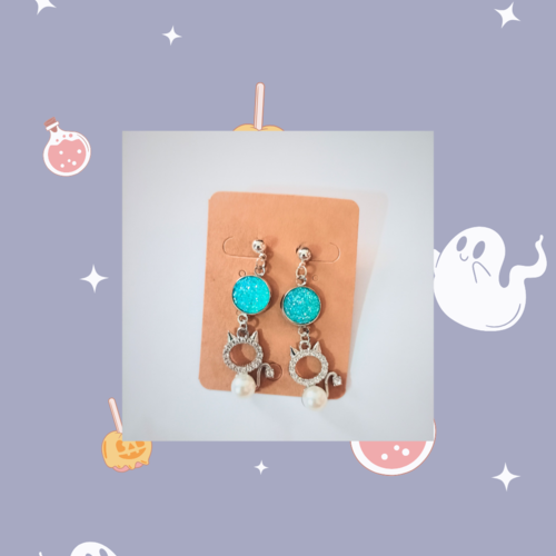 Boucles d'oreilles  petit diable bleu