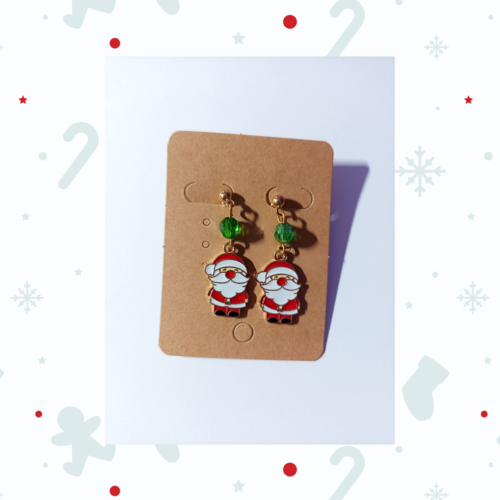 Boucles d'oreilles père noël 2