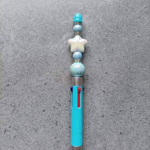 Stylo étoile bleu clair
