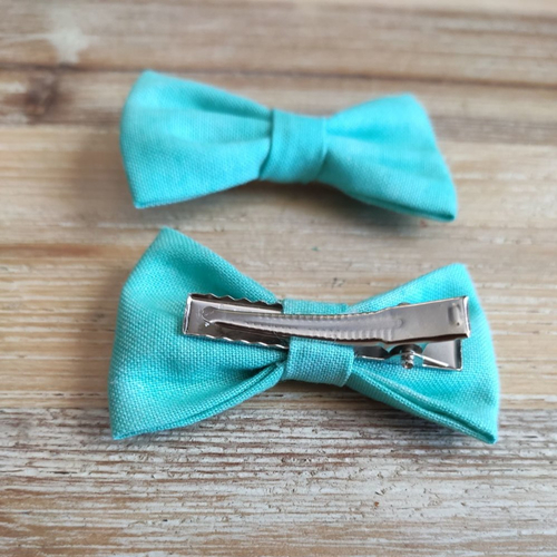 Lot de 2 barrettes nœud fait main