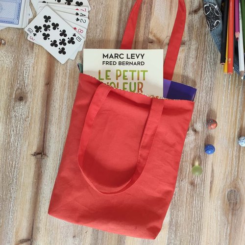 Mini tote bag réversible 100% coton - pratique et écologique