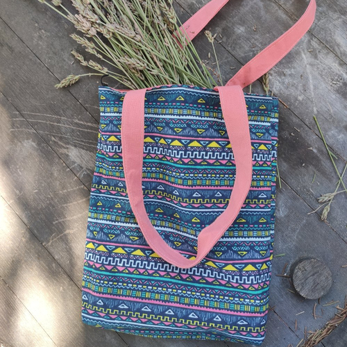 Mini tote bag réversible 100% coton - pratique et écologique