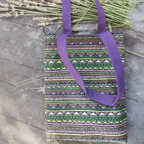 Mini tote bag réversible 100% coton - pratique et écologique