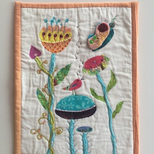 Mini patchwork - décoration murale - décoration textile