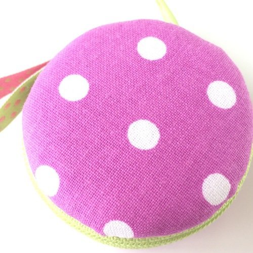Trousse macaron - étui à bijoux - boite ronde