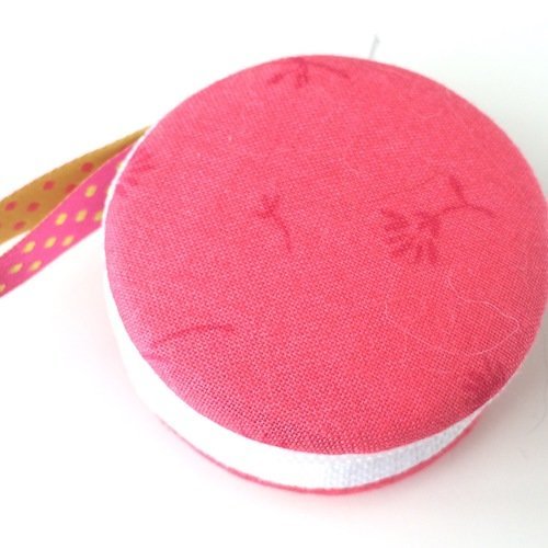 Trousse macaron - étui à bijoux - boite ronde