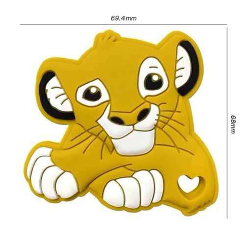 1 anneau de dentition en silicone simba roi lion ( moutarde )