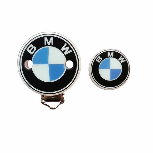1 perle + 1 pince clip en silicone, attache tétine, voiture bmw